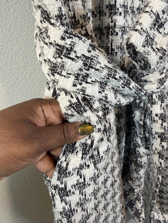 Lane Bryant Lena Midi Fit & Flare Dress Size 18/20P Black White Houndstooth - Picture 7 of 12